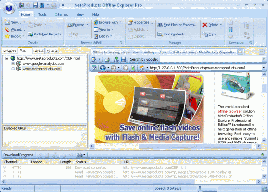 Скриншот Offline Explorer Pro 7.4.0.4571