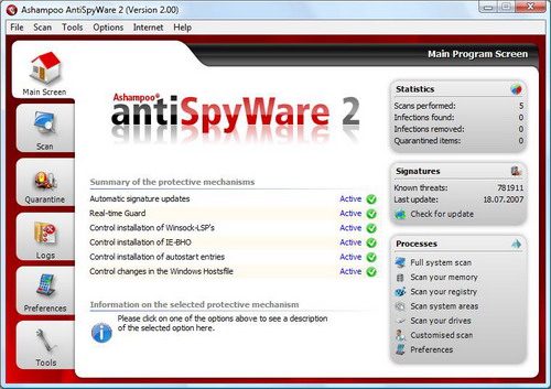  Ashampoo AntiSpyWare 2.10