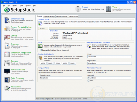 Скриншот Setup Studio 1.0.9