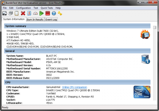  PassMark BurnInTest Standard 9.0.1008