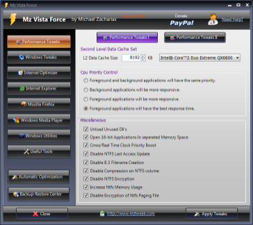 Скриншот Mz Vista Force 3.1.0