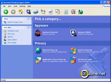 Скриншот Acronis Privacy Expert Suite 9.0