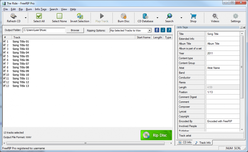 Скриншот FreeRIP Basic 5.7.1.1
