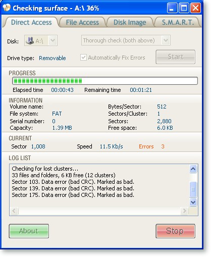 Скриншот Disk Checker 3.3
