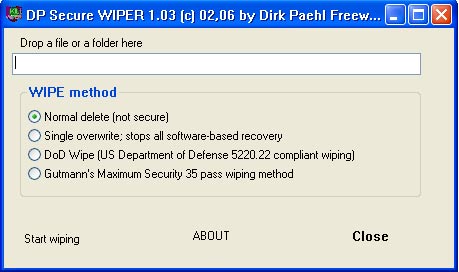 Скриншот DP Wiper 1.04