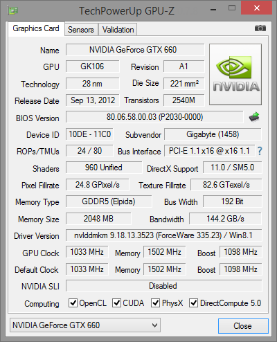 Скриншот GPU-Z 2.7.0