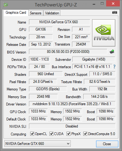 Скриншот GPU-Z 0.2.9