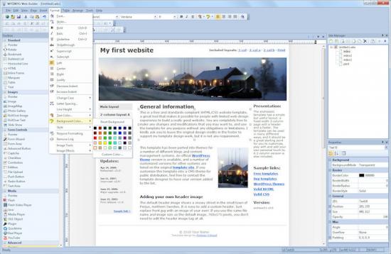 Скриншот WYSIWYG Web Builder 14.0.5