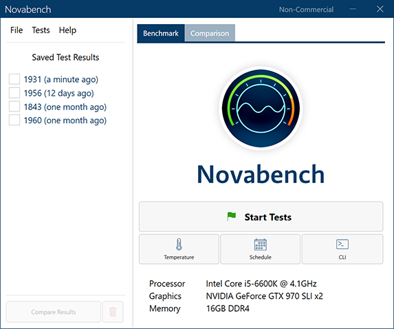Скриншот NovaBench 4.0.5