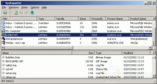 Скриншот SysExporter 1.76