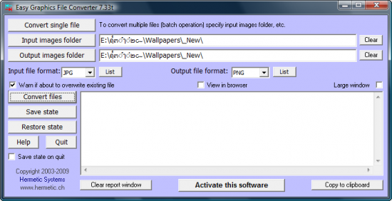 Скриншот Easy Graphics File Converter 10.00