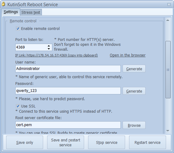 Скриншот Reboot Service 1.6