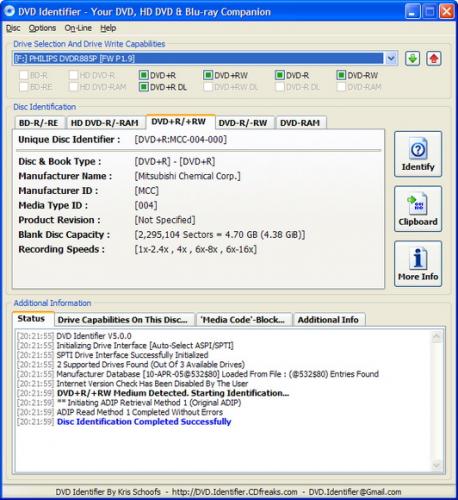 Скриншот DVD Identifier 5.2.0