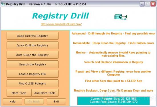 Скриншот Registry Drill 4.3.0.2