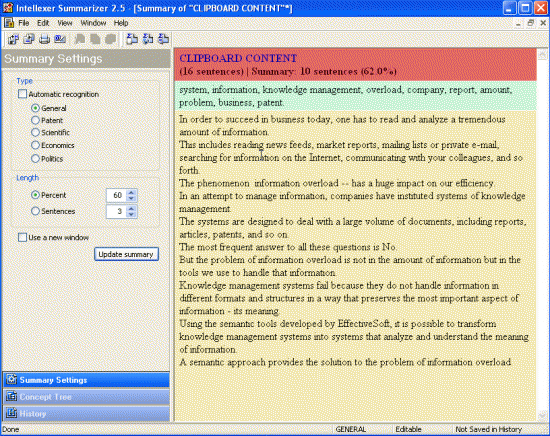  Intellexer Summarizer  2.5