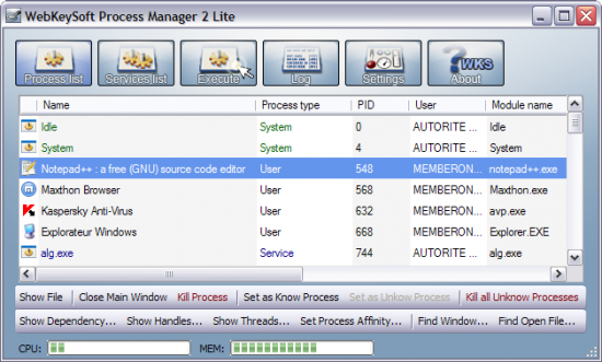  Process Manager 2.0.50727