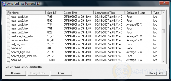  Portable Avira UnErase Personal 1.4