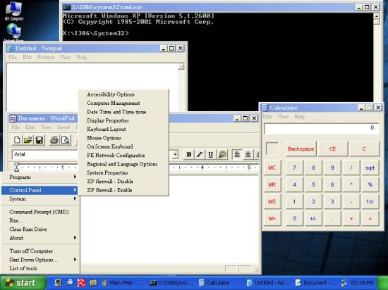 Скриншот Ultimate Boot CD for Windows (UBCD4WIN) 3.60