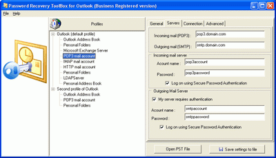 Скриншот Password Recovery Toolbox for Outlook 1.1.15