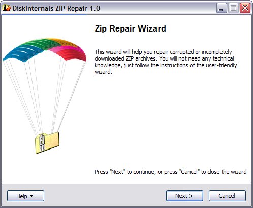 Скриншот ZIP Repair 1.1