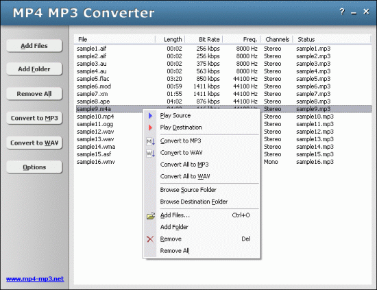Скриншот MP4 MP3 Converter 4.3.1509