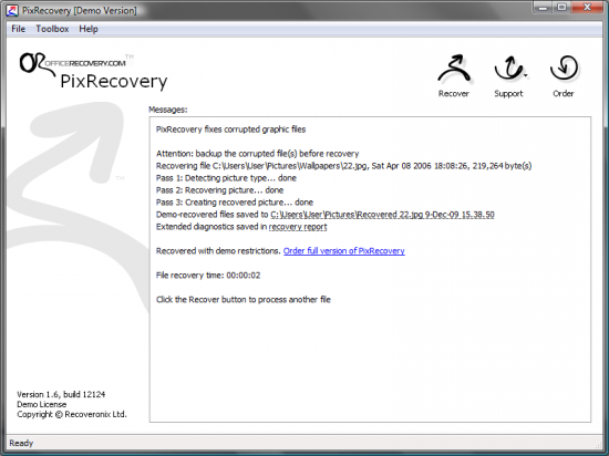  PixRecovery 2.1 Demo