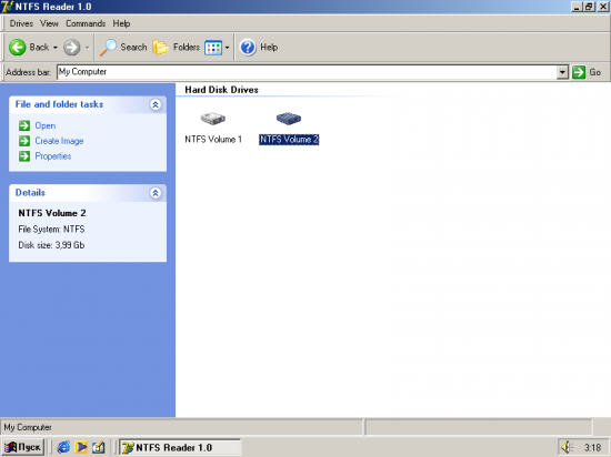 Скриншот NTFS Reader 2.1 