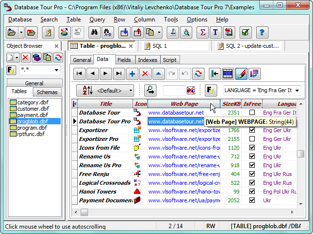  Database Tour Pro 9.1.2.77