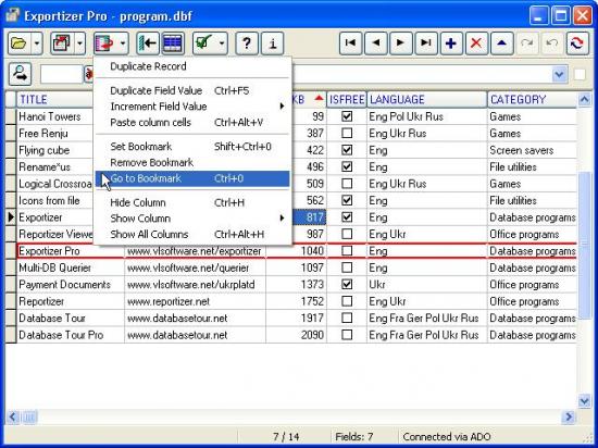 Скриншот Exportizer 6.3.0