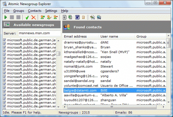  Atomic Newsgroup Explorer 4.30