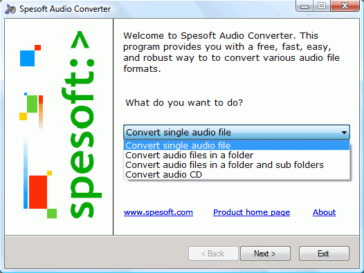 Скриншот Spesoft Free Audio Converter 2.51