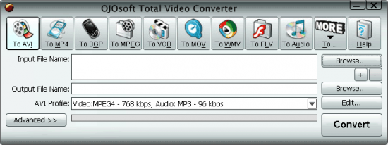 Скриншот OJOsoft Total Video Converter 2.7.1