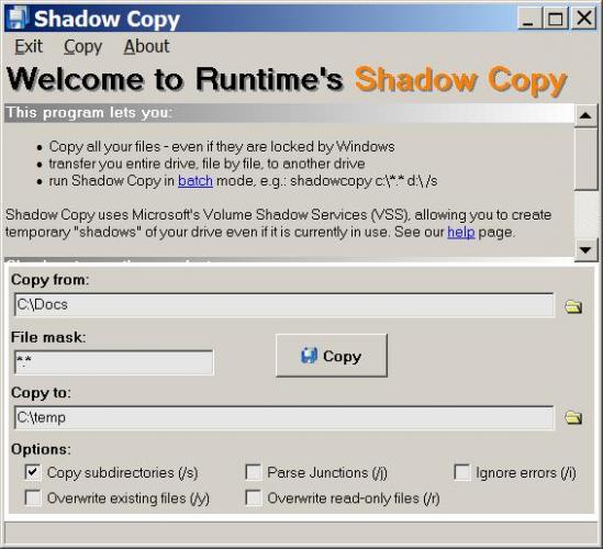  Shadow Copy 1.00