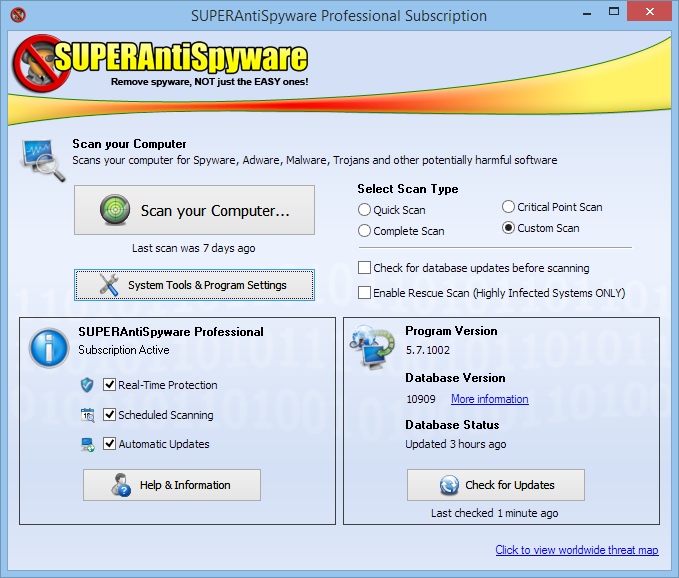  SUPERAntiSpyware Free Edition 6.0.1260