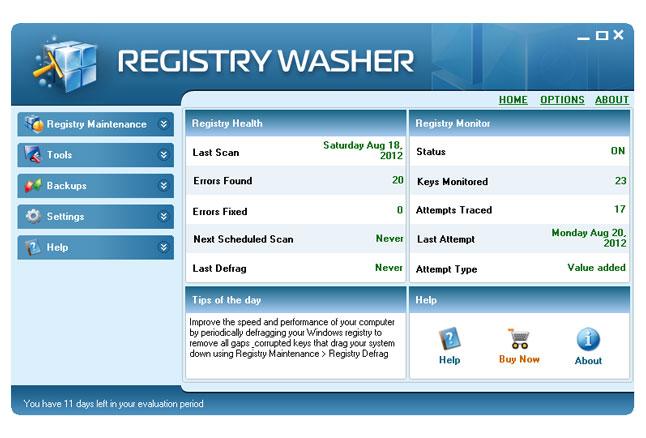 Скриншот Registry Washer 5.1