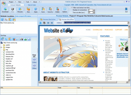Скриншот WebSite eXtractor 10.1