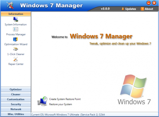  Windows 7 Manager 5.1.9.3