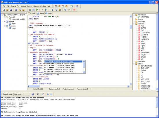  GSS Visual Assembler 2.10.5