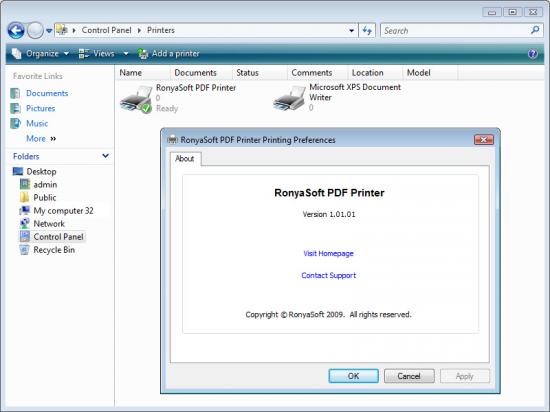  RonyaSoft PDF Printer 1.01.02