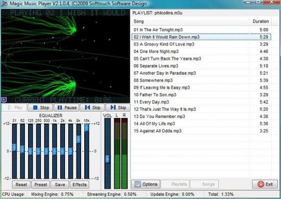 Скриншот Magic Music Player 3.0.0.0