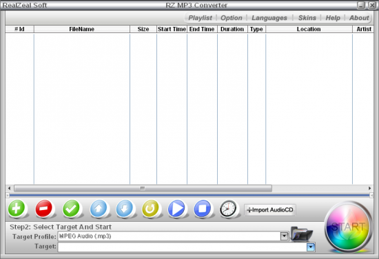 Скриншот RZ MP3 Converter 1.0
