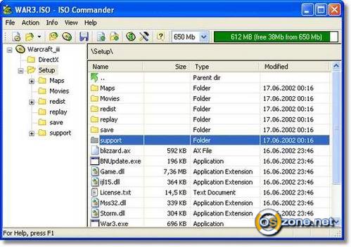 Скриншот ISO Commander 1.6.043
