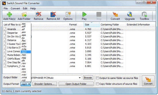Скриншот Switch Audio File Converter 4.35
