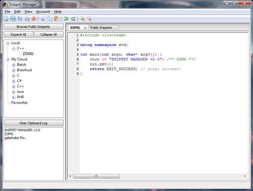  Snippet Manager 2.0a