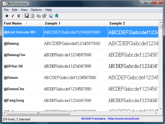  WinFontsView 1.10