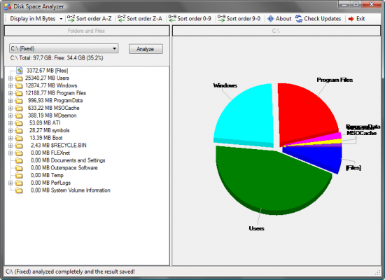 Скриншот Disk Space Analyzer 7.4