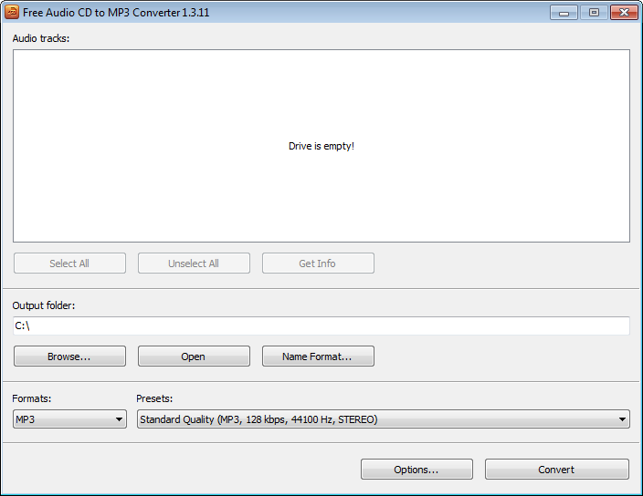 Скриншот Free Audio CD to MP3 Converter 1.3.12.1228