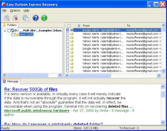  Easy Outlook Express Recovery 2.0