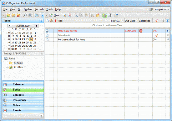 Скриншот C-Organizer Pro 5.1.1