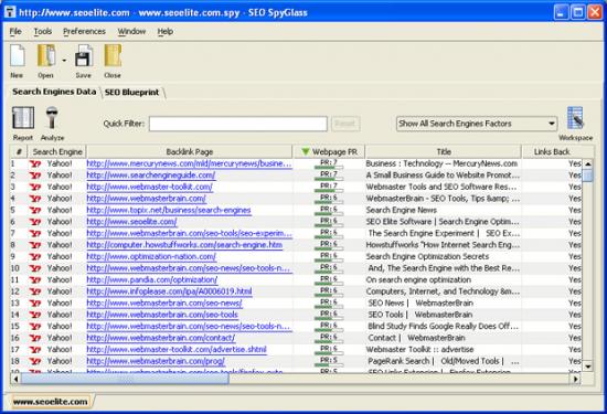 Скриншот SEO SpyGlass Enterprise 5.14.4